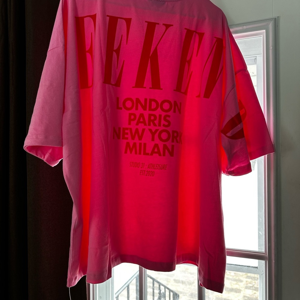 Weekend Collective asos Oversized Hot Pink T-Shirt Size L